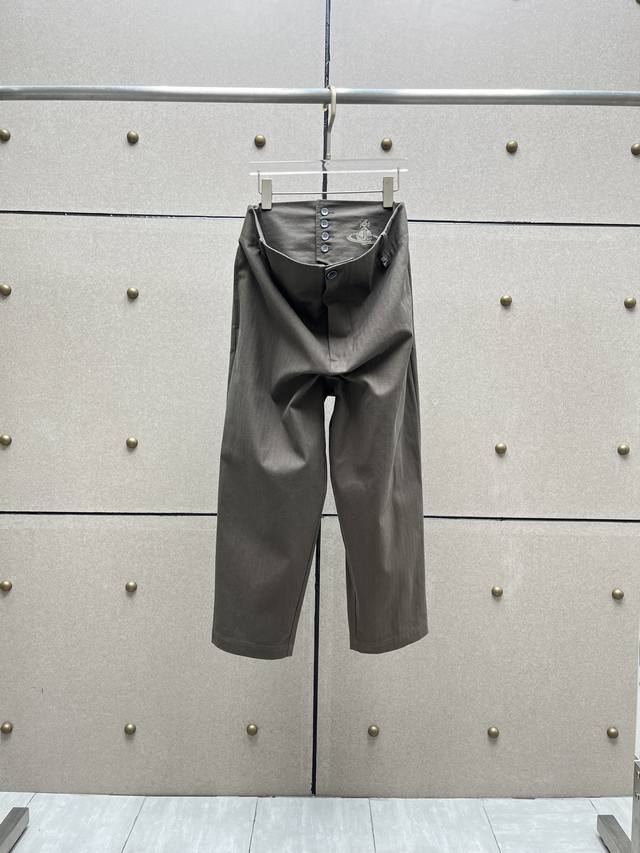 Vivienne* 刺绣双腰松垮长裤！棉 Sml