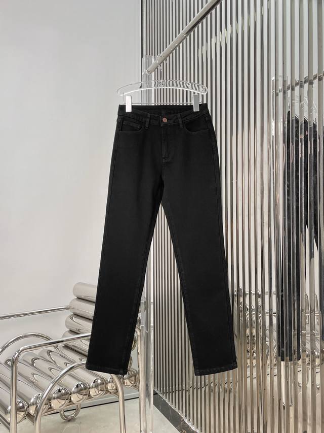 实拍图！最新The R 25New 磨毛加绒紧身小脚黑色牛仔裤。尺码：Sml 。