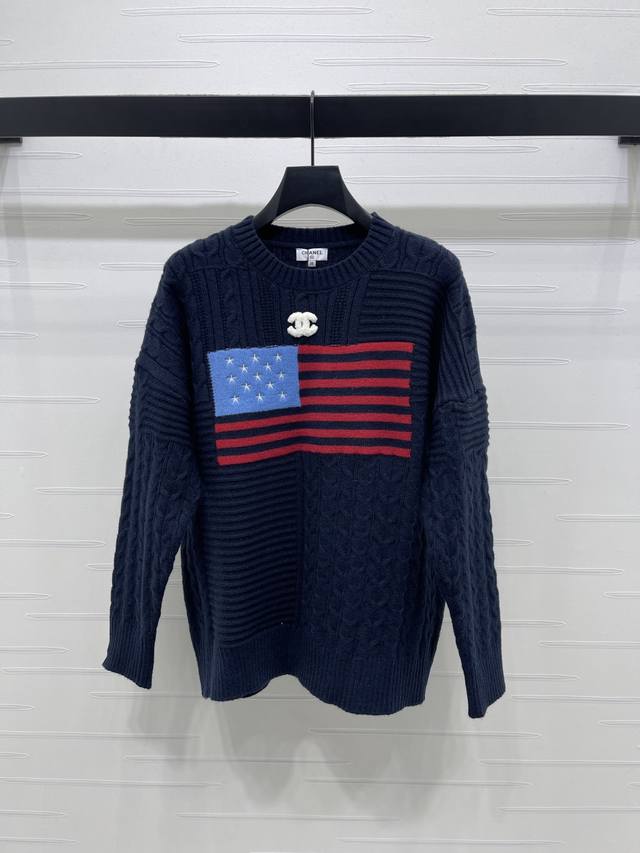 上新原单高端品质 Chane* 2025秋冬最新系列！钩针圆领针织长袖，25Coco滑雪系列 定制羊毛纱线织造，柔软亲肤，质感十足，圆领针织长袖裁剪，时髦休闲，