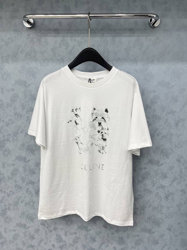 爆款现货 原单品质 Celi*｜25新品图文印花短袖T恤 精致宽松版型上身巨显瘦！ 定制最新工艺 低调奢华！ 时髦精必备单品解锁所有穿搭！ 认准我家品质！经典单