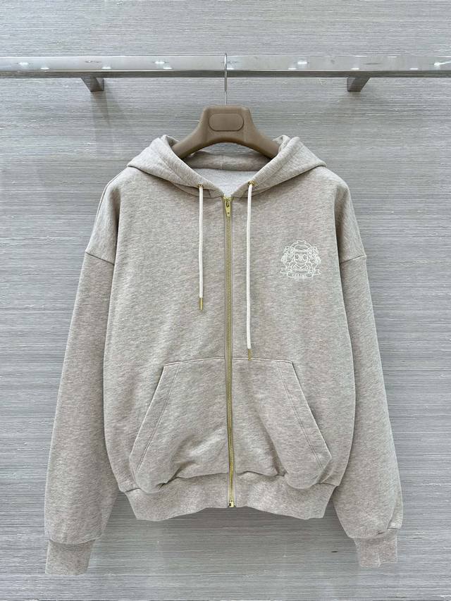 定制卫衣面料出 独家首发，高端原单品质 Ce 学院风穿搭，凯旋门徽标双织工艺连帽卫衣小外套！Logo徽标印花工艺奢华帅气！落肩袖设计时髦又高级！白富美必入！经典