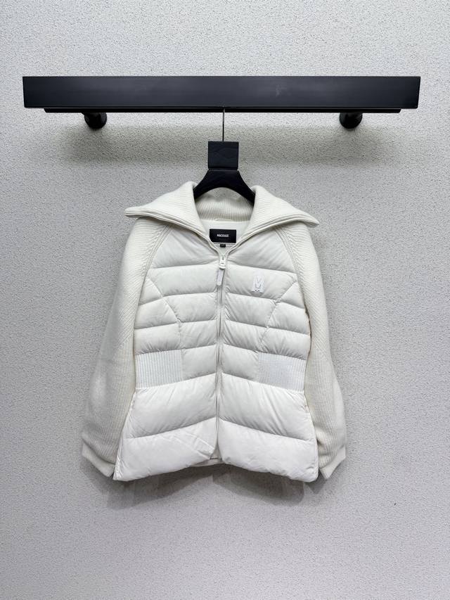 Mackag*拼针织羊毛羊绒羽绒服外套 整体保暖效果拉满，常规羽绒服 休闲时尚，经典Logo完美点缀 高品质 四色 尺码Sml