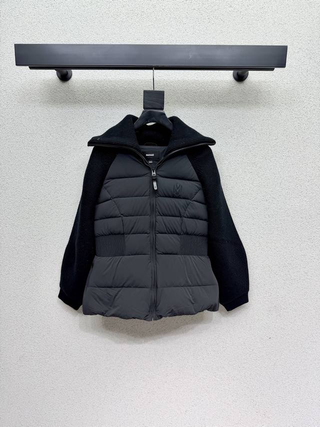 Mackag*拼针织羊毛羊绒羽绒服外套 整体保暖效果拉满，常规羽绒服 休闲时尚，经典Logo完美点缀 高品质 四色 尺码Sml