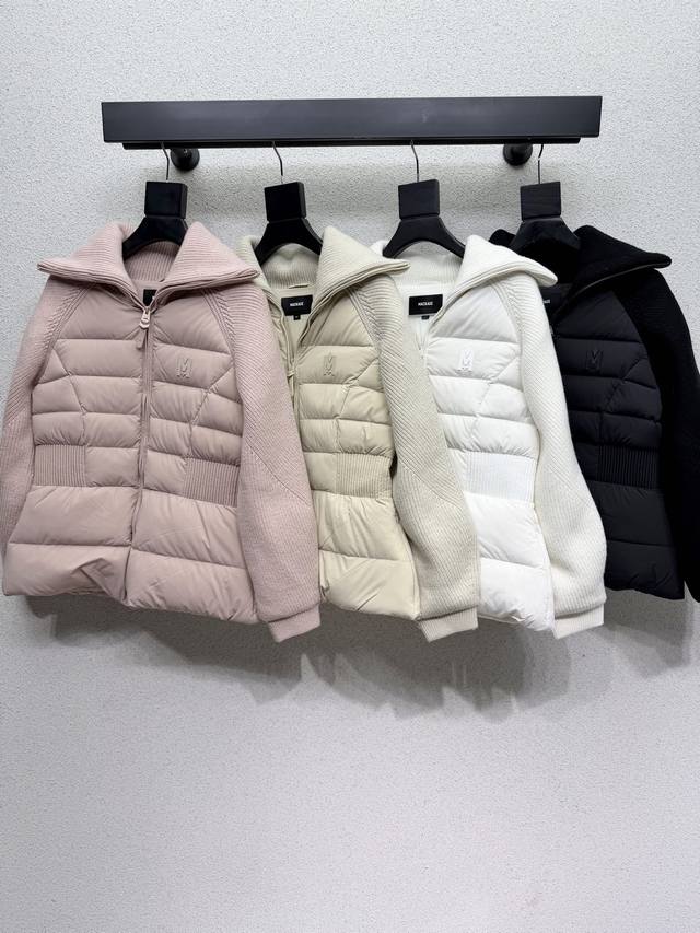 Mackag*拼针织羊毛羊绒羽绒服外套 整体保暖效果拉满，常规羽绒服 休闲时尚，经典Logo完美点缀 高品质 四色 尺码Sml