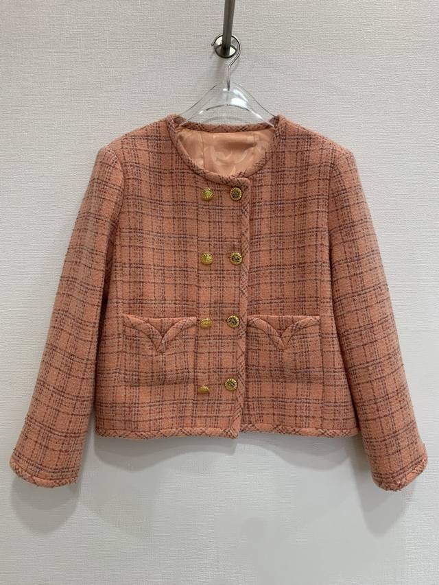 Chane*提花内衬 羊毛花呢外套 码数：36 38 40 38码:胸围96 肩宽40 衣长52