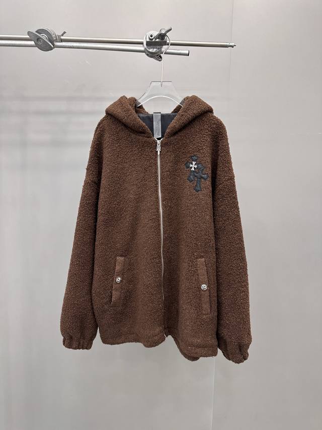 克罗心 ｜ 新款休闲外套，进口羊圈羊毛面料加品牌定制提花里布，手工车十字标，男女同款，尺码Sml