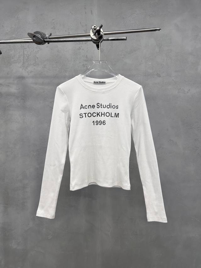 克罗心 ｜ 新款长袖打底，成衣洗水加特殊硅胶烫银印花工艺，休闲时尚，尺码Sml