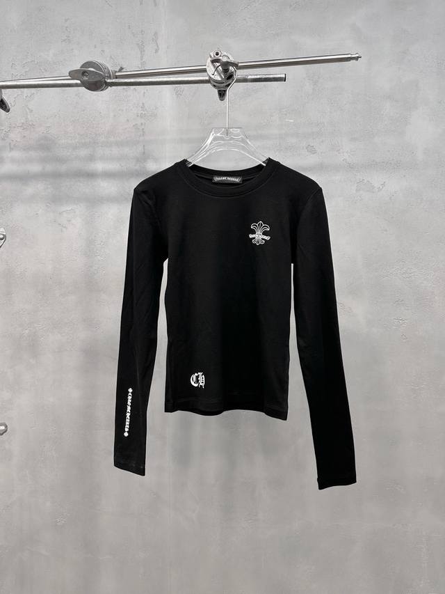 克罗心 ｜ 新款长袖打底，成衣洗水加多处印花工艺，莱赛尔羊毛面料亲肤感超强，尺码Sml