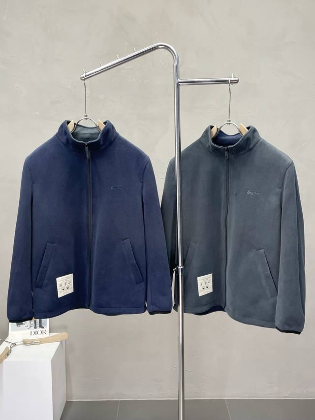 Zegna杰尼亚独家专供新款原单男士休闲秋冬立领摇粒绒外套 透气舒适 高端定制 高版本 时尚百搭爆款进口面料 手感超柔软细腻 穿着亲肤舒适 高端精品 代工厂p精