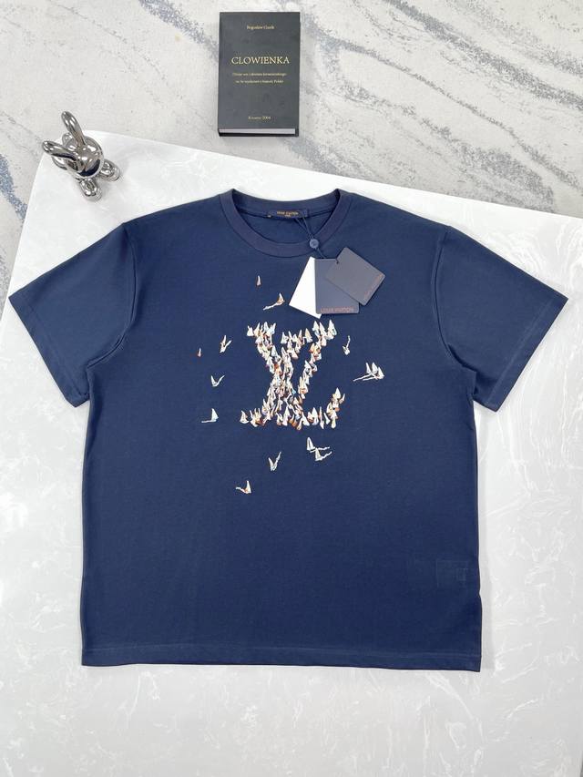 高版本 Louis Vuitton-路易威登-25Ss新款千纸鹤帆船刺绣圆领短袖T恤 Size:Xs-L