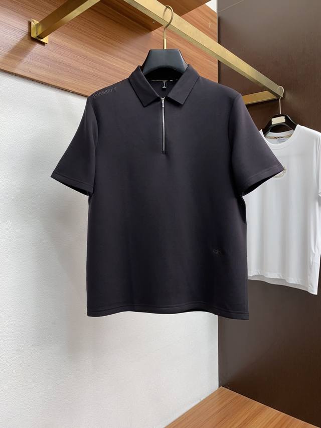 巴宝莉 家族男士高端简约翻领加厚空气棉polo短袖 ，香港洋行渠道货，定制莱赛尔+羊绒面料纯正血统品质，25年秋冬 新款，经典王牌系列！ 高端奢华且白金级的一款