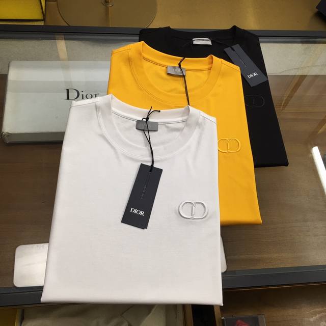 专柜新品 Dio..R 25Ss Cd 夏季新款短袖 原版定制 面料精选丝光棉 轻薄透气 上身丝滑舒适 经典百搭 码数48-56