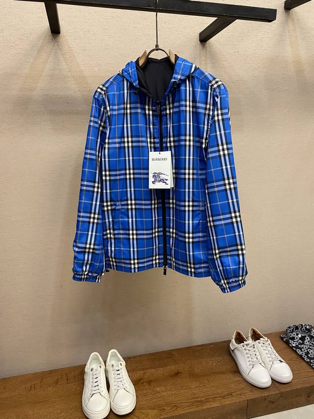 Bbr，巴宝莉 Bbr格纹双面穿外套 定织定染格子面料，格子大小和Zp一致，区别 市面现成面料格子大1Cm的一眼假差距，前幅、后背、定位，还原所有对位问题，件裁