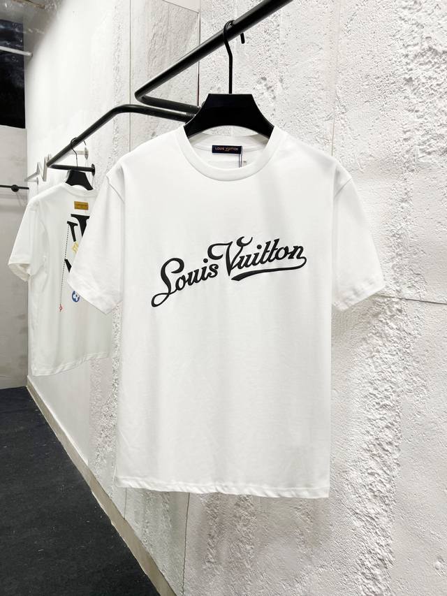 Louis Vuitton*路易威登 Lv彩色涂鸦老花短袖T恤 定制280克32支全棉双纱紧密爽滑面料 布面干净 布纹清晰 手感非常细腻扎实 更加力挺 舒适透气