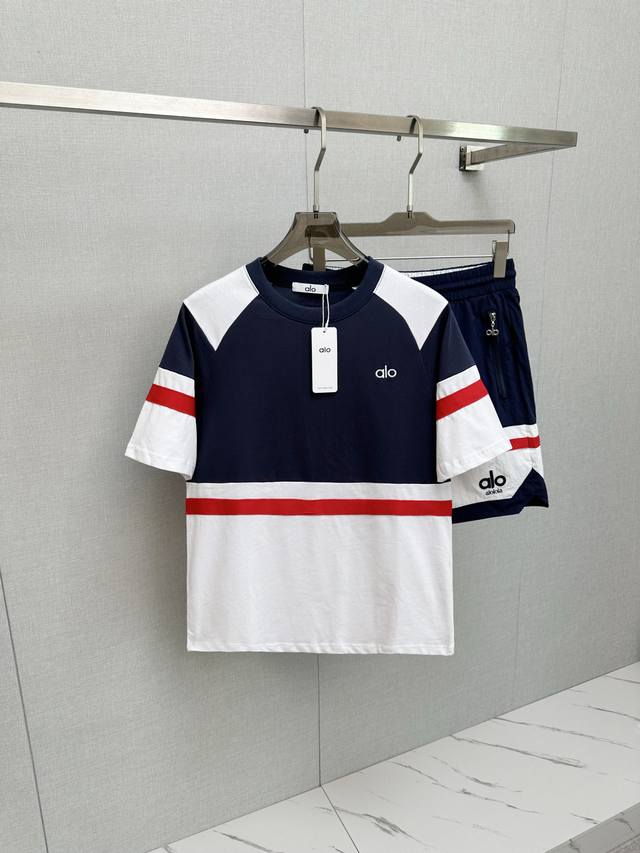 上衣 短裤230 可拆 Alo 2025春夏新款男士短袖套装 品牌最新设计元素！既不单调也不复杂,恰到好处的展现品味！客供顶级定制纯棉面料！舒适吸汗透气根本不在
