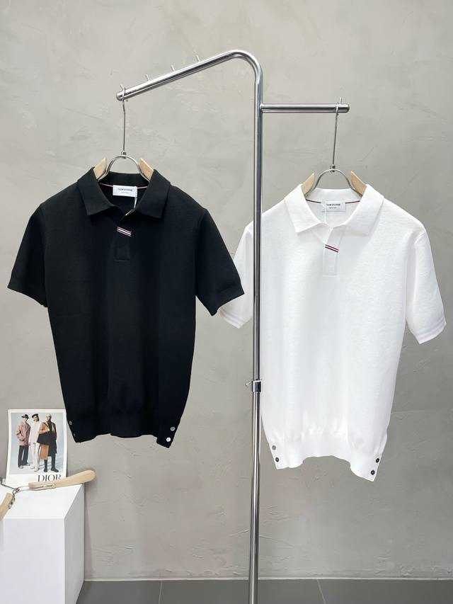 Thom Browne汤姆布朗独家专供新款原单男士休闲针织短袖 高端定制 高版本 时尚百搭爆款进口面料 手感超柔软细腻 穿着亲肤舒适 高端精品 代工厂p精细做工