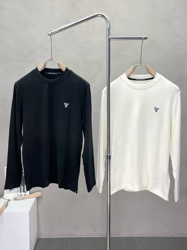 prada普拉达独家专供秋冬新款原单男士休闲长袖 高端定制 高版本 时尚百搭爆款原版进口面料 Logo图案设计 手感超柔软细腻 穿着亲肤舒适 高端精品 代工厂p