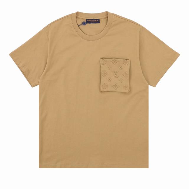 Louisvuitton 路易威登 暗纹老花口袋短袖 Size：S-L