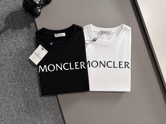 Moncler 蒙口 2025春夏新品 三标齐全 丝光棉短袖T恤 立体滴胶工艺 好货不用过多介绍 看细节 专柜码数：M-Xxxl 175 140建议L