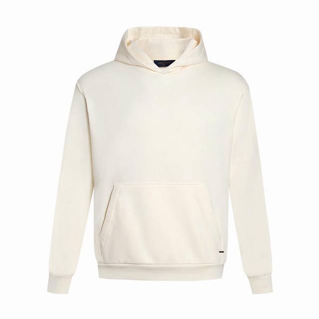 独家供应 1V 23Ss 标签纯色连帽卫衣 白色 原版7,899购入开发，面料采用潮牌双股360克抓毛卫衣面料，罗纹采用2*2 400G潮牌罗纹，机打五金，拼接
