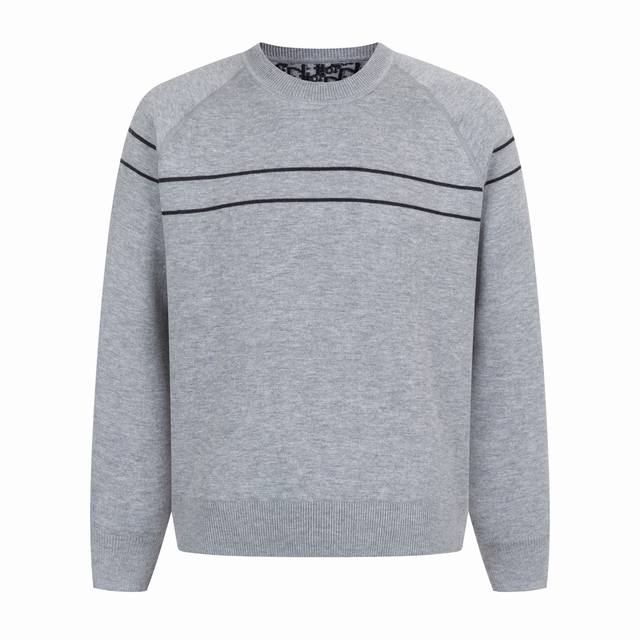 独家供应 Cd 25Fw 老花双面穿羊绒圆领毛衣 面料选用顶级羊绒纱线，秋冬新款Oblique提花针织羊绒毛衣采用双面可穿设计，精选优质羊绒材质打造。经过精细编