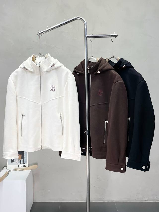 Bc-Brunello Cucineli 布鲁内洛 库奇内利独家专供新品时尚休闲秋冬连帽夹克外套。进口原版面料，柔软舒适，上身舒适透气，独特设计风格，无论是单穿