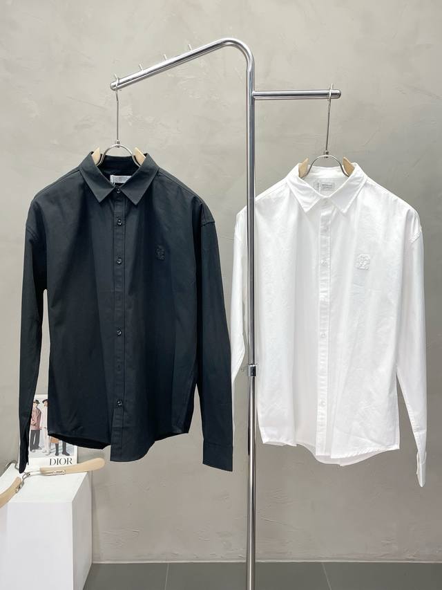 Bc-Brunello Cucineli 布鲁内洛 库奇内利独家专供新款原单男士休闲衬衫 高端定制 高版本 时尚百搭爆款原版进口面料 领口衣摆 Logo图案设计