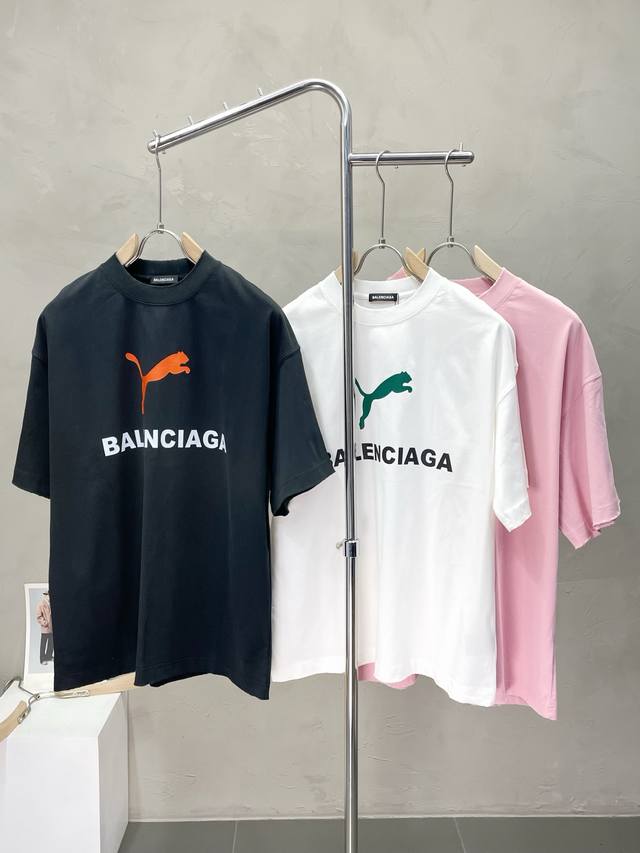 Balenciaga巴黎世家&puma彪马独家专供新款原单男士休闲春夏短袖 高端定制 高端版本 时尚百搭爆款进口面料 手感超柔软细腻 穿着亲肤舒适 高端精品 代