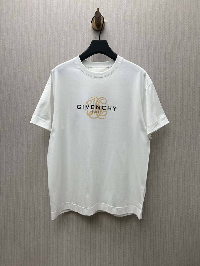 纪梵希 25Ss新款Reverse 字母印花圆领短袖T恤 男款 高版本 码数：S.M.L.Xl.