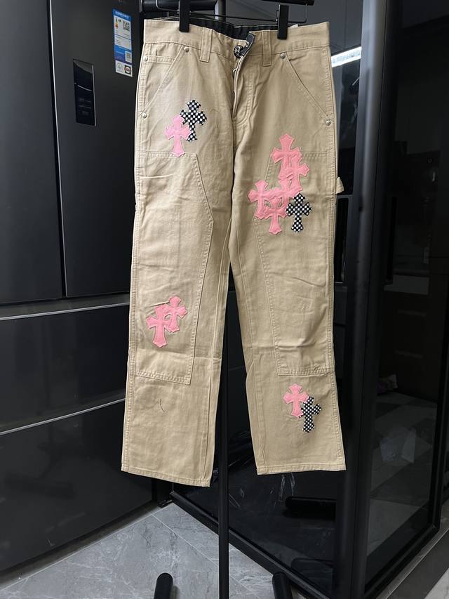 隔天 Chrome Hearts 克罗心 25Fw Ch棋盘格工装牛仔裤 卡其 Size：28 30 32 34 S-Xl对应 详细尺码可查图9