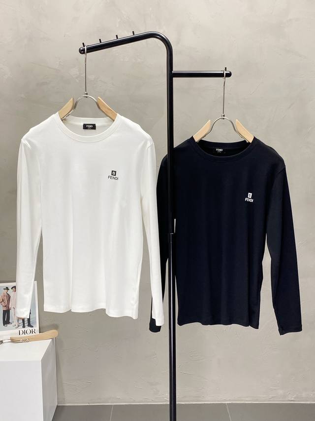 Fendi芬迪独家专供新款原单男士休闲长袖 高端定制 高端版本 时尚百搭爆款进口面料 手感超柔软细腻 穿着亲肤舒适 高端精品 代工厂p精细做工 上身非常赞 男士