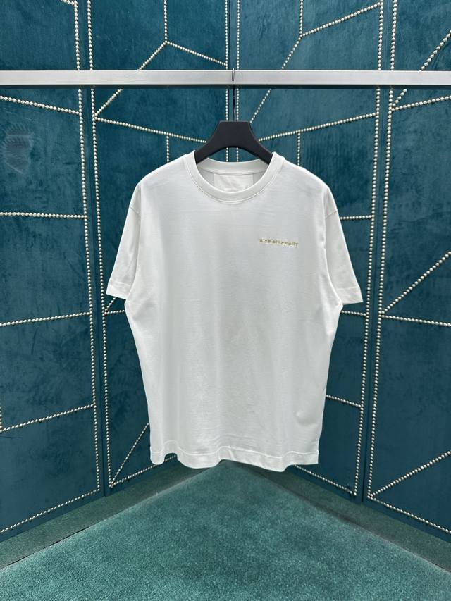 纪梵希 25Ss新款Logo字母圆领短袖T恤，背后刺绣 男款 白色 高版本 码数：S.M.L.Xl.