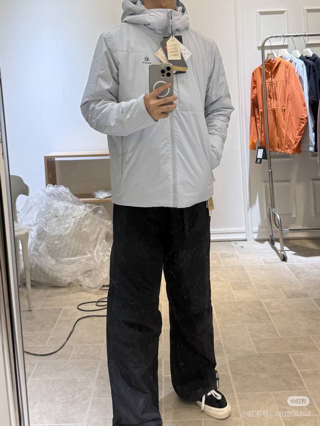 模特+细节 冬款棉服Kailas 凯乐石 Ac 133 男女运动户外轻徒步防风防泼水保暖透汽散热连帽棉服情侣款保暖防寒羽绒棉服 情侣款户外棉袄 登山滑雪可当内胆