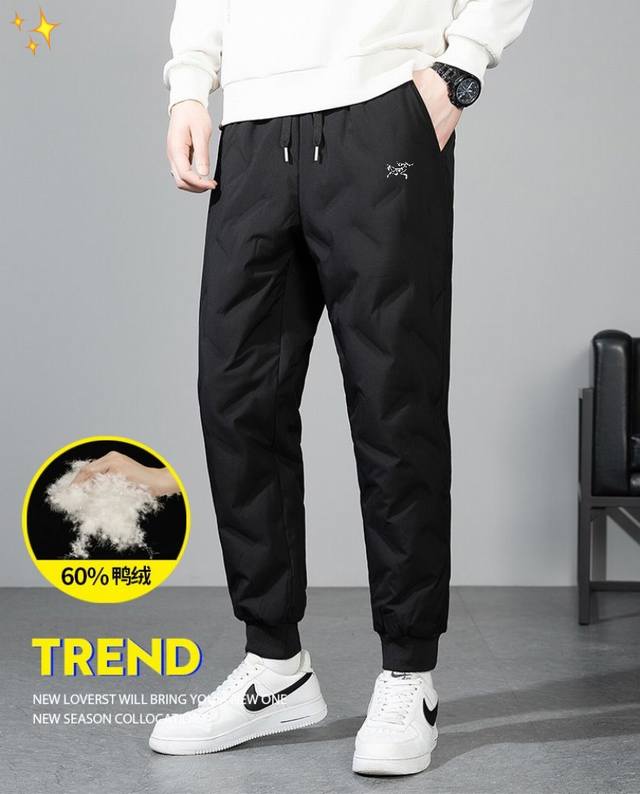 上新 Arc'teryx始祖鸟 防风鸭绒羽绒裤 抗寒神器高端鸭绒绒羽绒裤！ 户外御寒保暖苾备不仅仅保暖，裤型还超赞！一线Odm公司出货品控相当到位！ 高密定制面