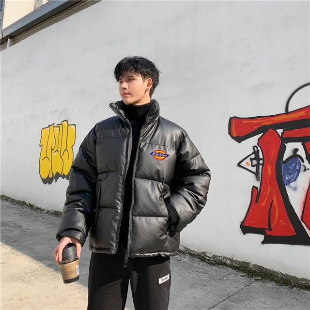 上新 迪克斯Dickies冬季专柜基础款经典美式皮衣高品质羽绒棉服棉衣外套 男女同款 Ins爆火款式！经典Dks马蹄印Logo 品牌风格极具影响力 Oversi