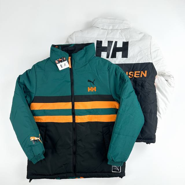 Helly Hansen X puma 彪马联名海丽汉森 联名款立领双面穿 防寒高蓬松保暖潮搭双面穿厚棉服外套 双面穿厚棉服黑标Bboy街舞欧美嘻哈Drill