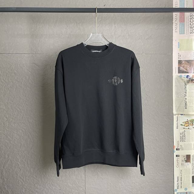 Come Hearts克罗心烫钻圆领卫衣 领口袖口高克重螺纹，面料定织定染380G 超级显眼超级好看超级大气，男女同款男女同款 颜色：黑 白 尺码：S-Xl