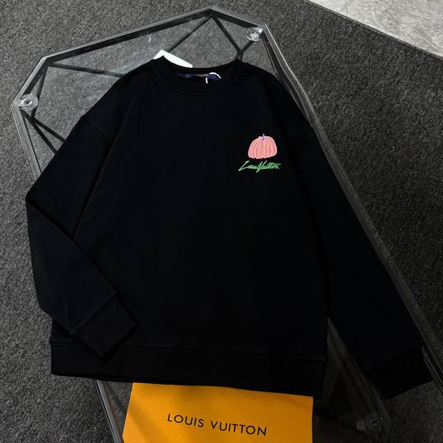 Louis Vuitton路易威登 25款高版本圆领卫衣，落肩宽松版型，全棉面料克重380克 不变形 不缩水 三标齐全 男女同款 工艺：进口康丽机数码直喷印花工