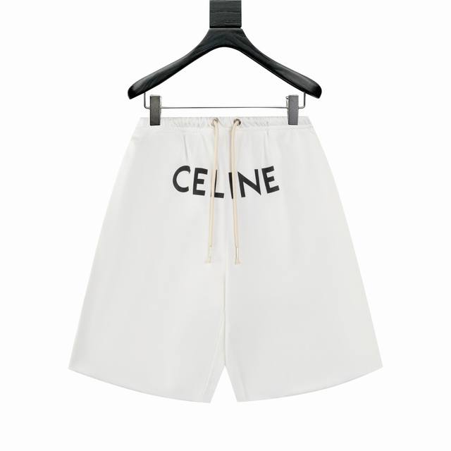Celine 25Ss专柜在售新款印花短裤 定织定染400克面料 标识印花短裤 百搭低调 紧实立体 开模定制Logo五金 细节版型很足 灰色很百搭 男女同款 S