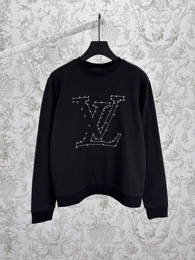 驴家 25Ss新款 Gold Mine系列 Logo刺绣经典套头圆领卫衣 男女同款 码数：S.M.L.Xl.