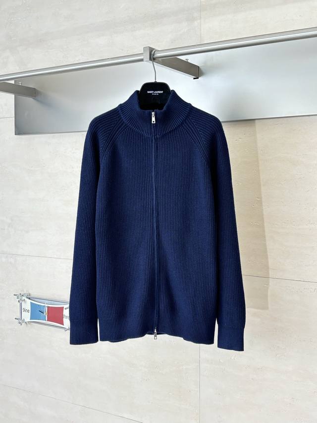 Maison Margiel* 马吉拉Mm6 背后四角标识拉链针织拉链外套 小众品牌马吉拉秋冬新款，螺纹针织，男女同款，不是薄款，有点厚度，小立领设计，双向拉链