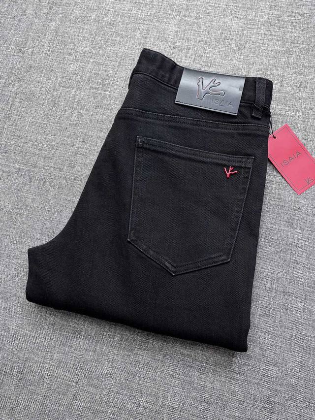 Isaia、2025最新品，专柜同步有售，原单狠货，水洗休闲牛仔裤，进口原版水洗弹力面料，舒适有弹性，原版五金辅料装饰Logo，版型超正，档次极高，专柜品质，上
