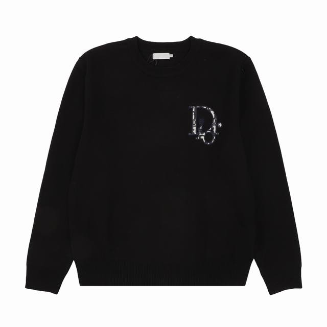 Dior 迪奥 老花刺绣图案针织套头毛衣 Size：S-L