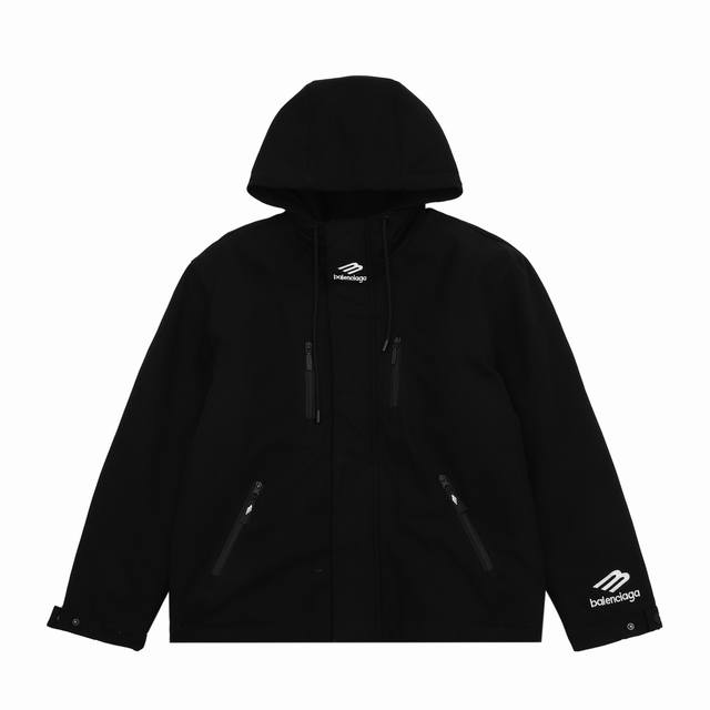 Balenciaga 巴黎世家 徽标刺绣滑雪夹棉冲锋衣外套 尺码：Xs-L