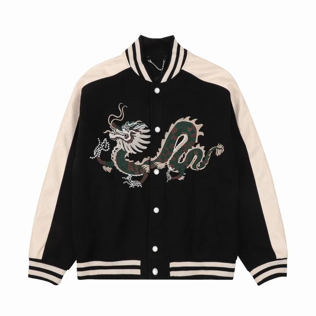 Louis Vuitton 路易威登 中国龙刺绣拼接棒球服夹克外套 温馨提示：建议手洗或者干洗！！ Size：Xs-L