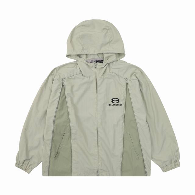 Balenciaga 巴黎世家 字母刺绣拉链连帽夹克外套 Size：Xs-L