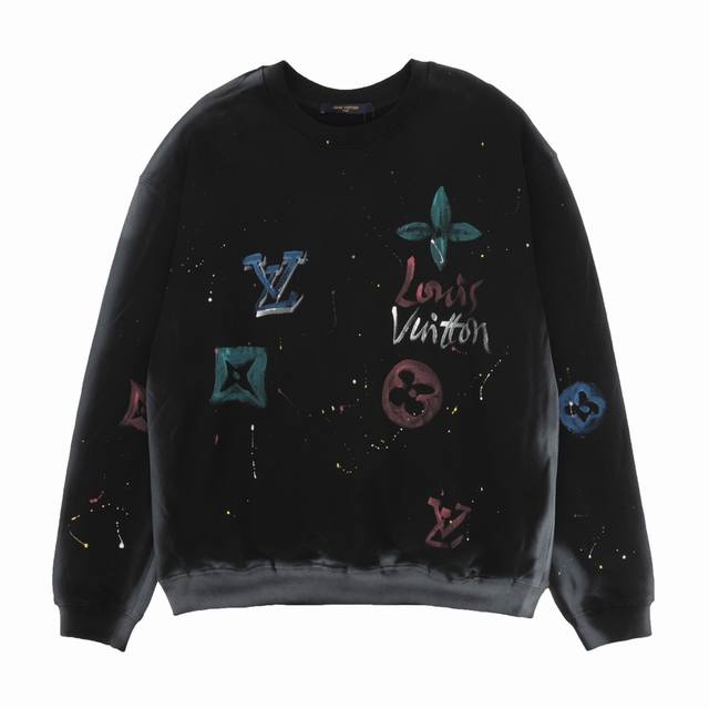 Louisvuitton 路易威登 水洗破坏手绘圆领卫衣 Size：S-L