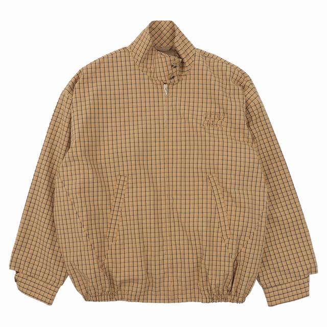 Miumiu 撞色格子立领拉链外套 Size:S-L