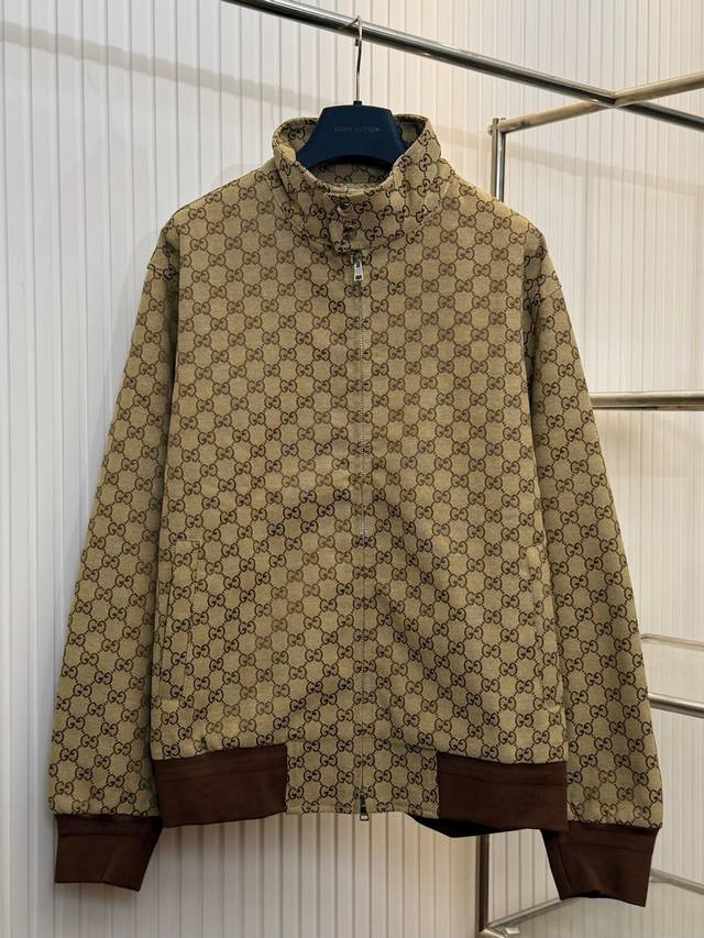 Guc 古驰 经典双G刺绣帆布飞行员夹克 Size：M-3Xl