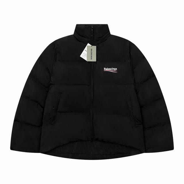 款号#S626 Balenciaga 巴黎世家 Blcg 经典可乐海浪印花茧型羽绒棉服外套 正确版本 面布、内里采用定制高密云感尼龙面料 面料4级防泼水涂层工艺